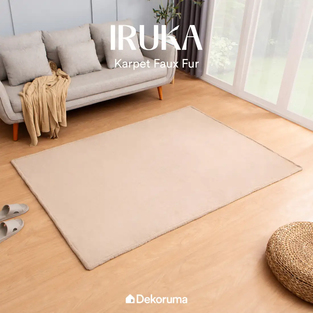 Linori IRUKA Karpet Faux Fur 140x200 CM - Brown