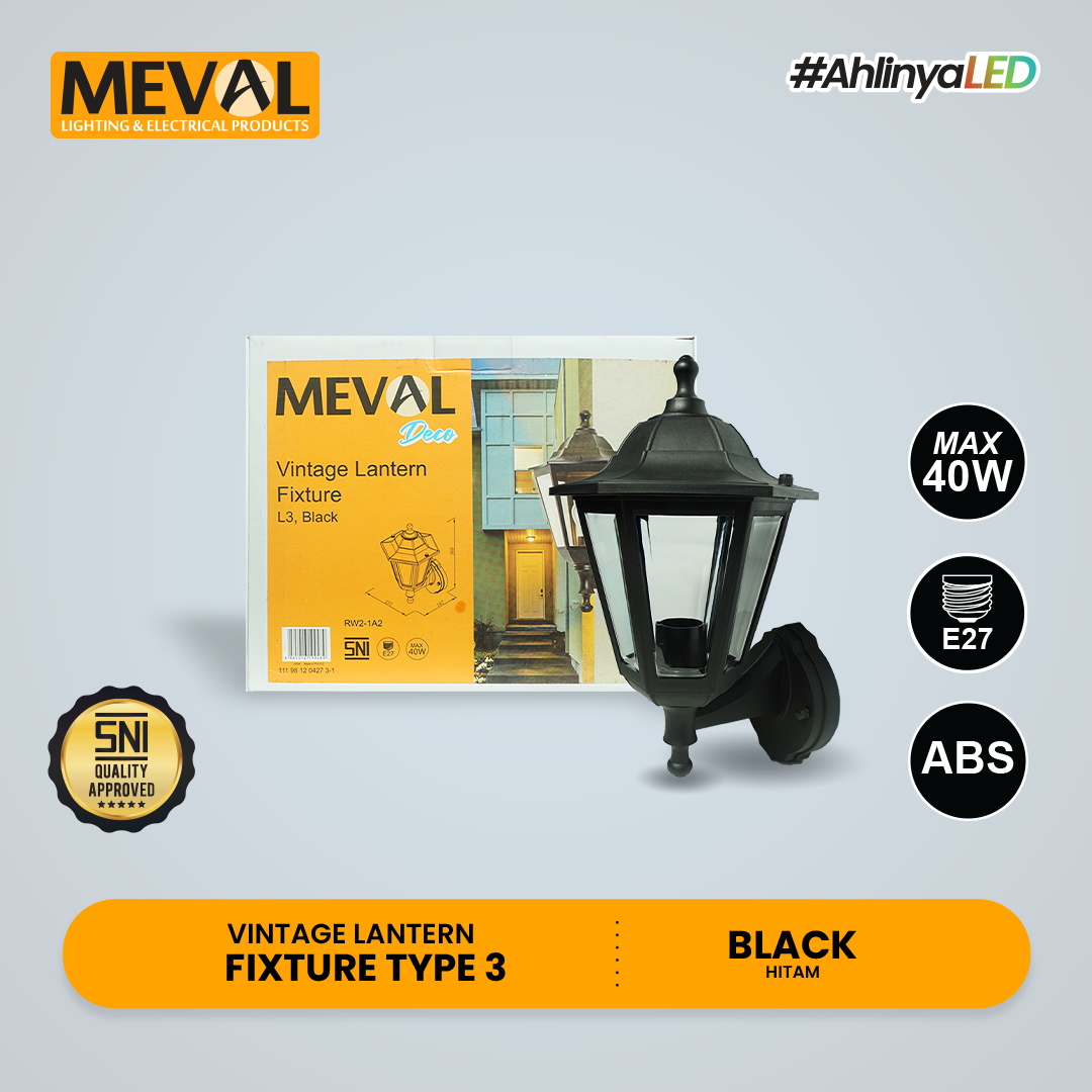 MEVAL Rumah lampu dinding Wall Lamp model Lentera Tipe 3